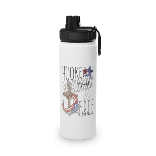 Hooked, Anchored & Free Water Bottle