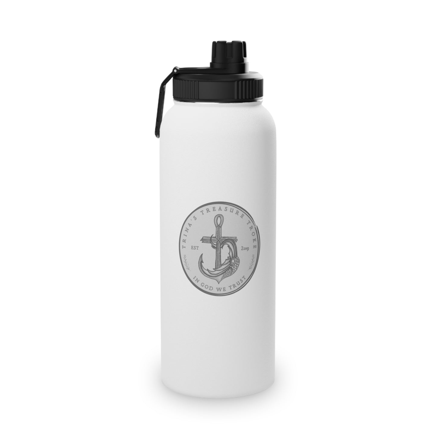 Hooked, Anchored & Free Water Bottle