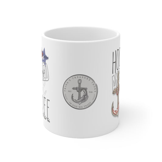 Hooked, Anchored & Free Hot Stuff Mug