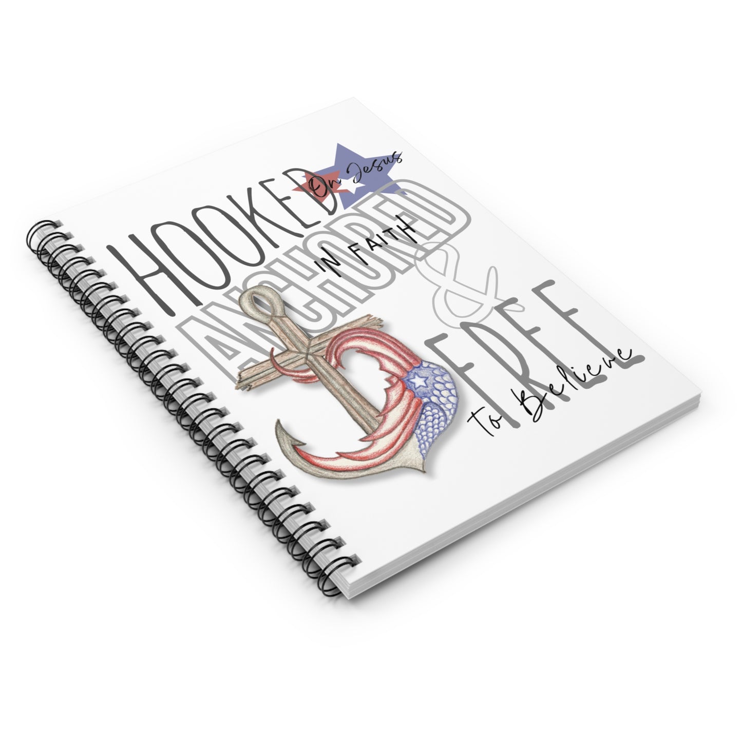 Hooked, Anchored & Free Spiral Notebook